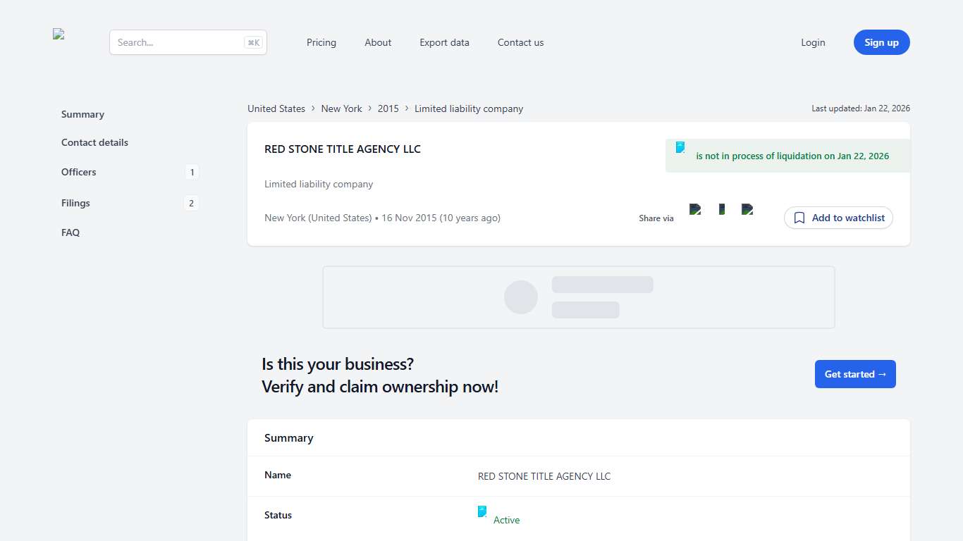 RED STONE TITLE AGENCY LLC - 4849939 - New York